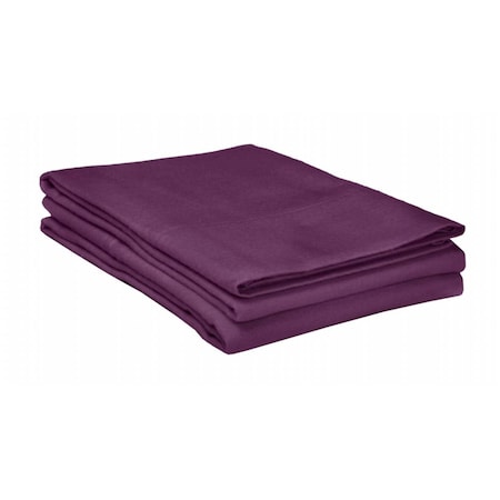 Impressions By Luxor Treasures Cotton Flannel Standard Pillowcase Set Solid- Purple FLASDPC SLPR